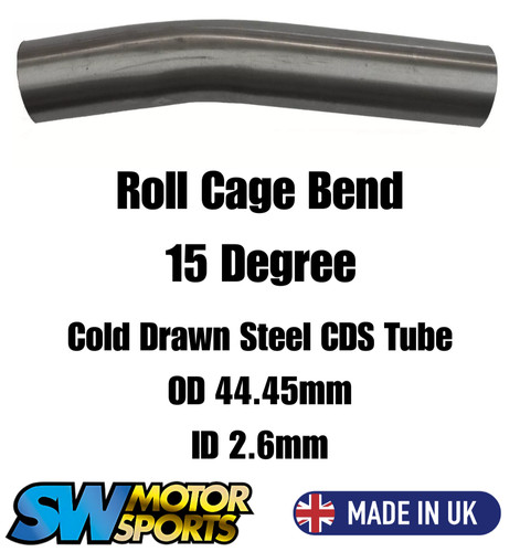 Roll cage bend degree - 15,