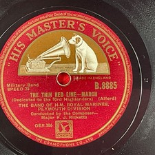 The Band of H.M. Royal Marines 78 RPM 10" Record