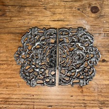 Nurses Maternity Belt Buckle With Cherubs -possibly silver- hallmark unclear 