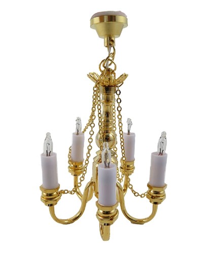Dolls house gold arm candle - dolls,