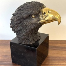 Bronze Eagle Head Statue Beak