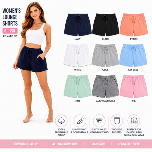 Womens ladies lounge - lounge, shorts