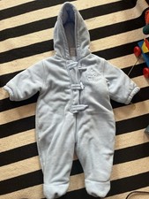 Pale Blue Baby Cosy Snow Suit