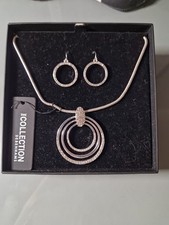 The Collection Debenhams Diamante Earrings And Necklace