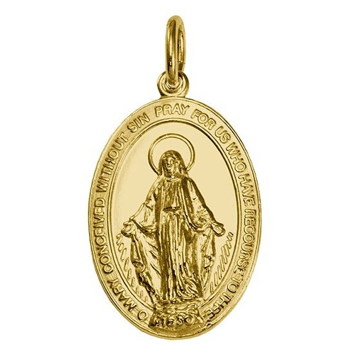 9ct gold miraculous mary - 9ct,