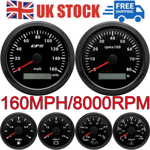 Gauge set 85mm black - 85mm,