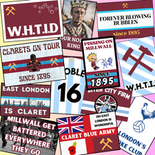 50x West Ham Stickers - inspired by United, East London,scarf, Hammers1895