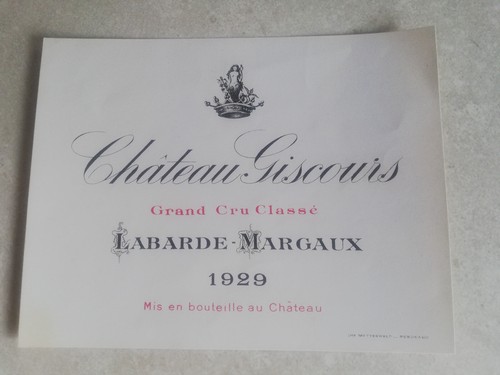 Wine label château - wine, giscours