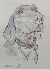dog Original Small Hand Drawn