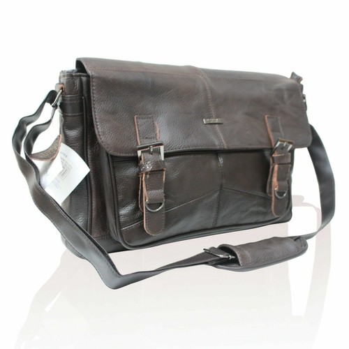 Mens real leather briefcase - leather,