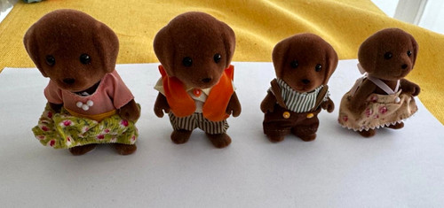Chocolate labradors set 4 - chocolate,
