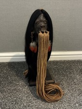 Museum Quality Tsantsa Shrunken Head Sculpture By Terry Olen Barr