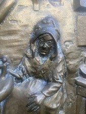 Antique Fireguard Fireplace Screen Brass Metal Frame Vintage Victorian Style.