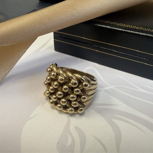 9ct gold men - men's, keeper
