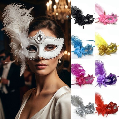 Halloween feather mask - feather,