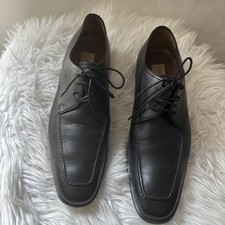 M&S Collezione Men's Black Leather Lace-Up Shoes Size UK 9