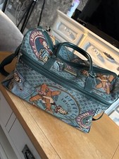 Betty Boop travel bag, blue patterned