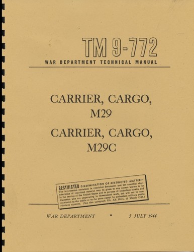 Tm9 772 m29 weasel - tm9-772, ~