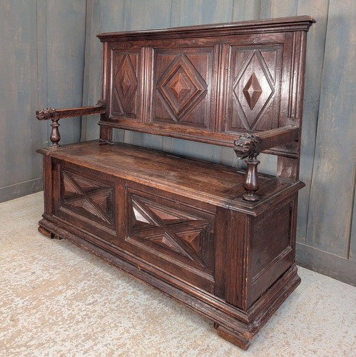 Antique 1800 oak monks - antique,