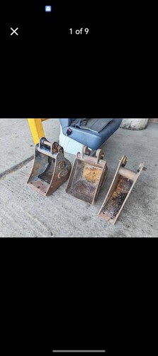 Micro digger bucket 25mm - 3x,
