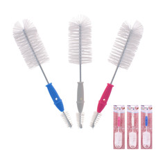 3 X 2in1 Baby Bottle & Teat Brush,Soft Bristles Perfect for Baby Feeding Bottles