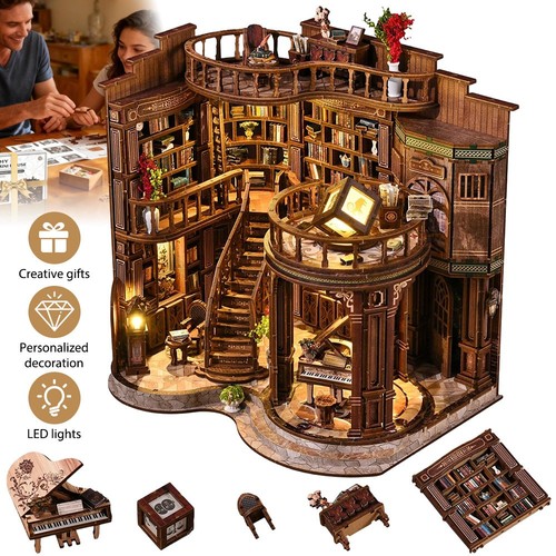 Wooden book nook - 3d,
