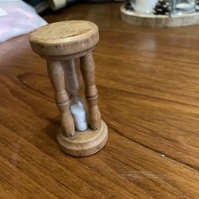 Vintage Wooden Sand Clock Egg
