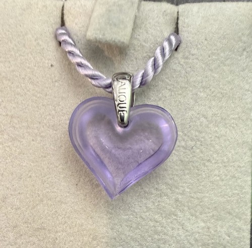 Lalique amethyst violet heart - lalique,