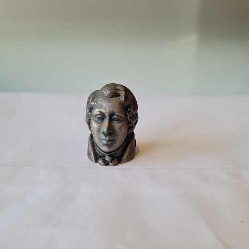 Vintage pewter thimble - pewter, david