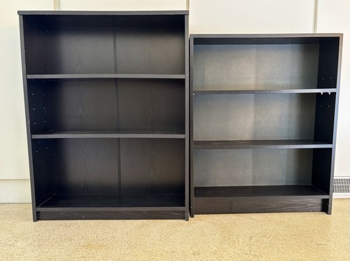 Ikea black book shelves - book, two