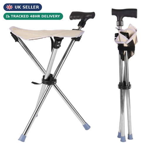 Adjustable walking stick seat - adjustable,