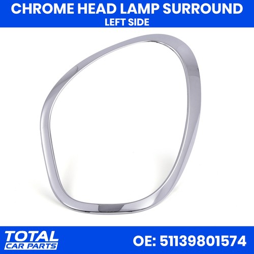 Chrome left front headlamp - chrome,