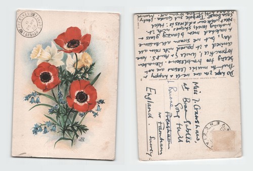 Vintage postcard floral - vintage,