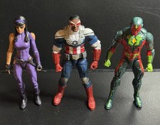 Marvel Legends Vision, Captain America & Hawkeye Action Figures Loose x3 Bundle 