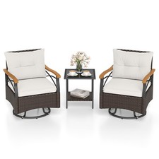 COSTWAY 3 Piece Outdoor Swivel