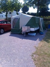 A 2007 Koala Combi Camp Trailer Tent 4/6 Berth with Awning and Kitchen Box