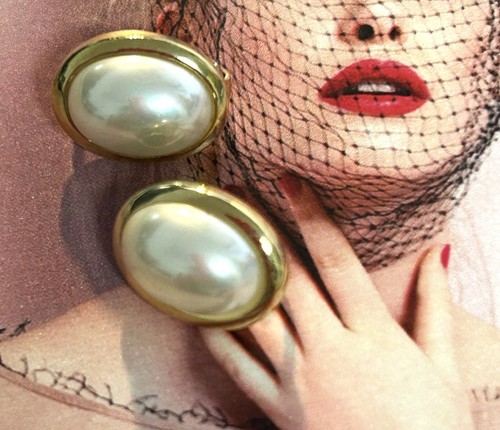 Dior vintage small gold faux - dior,