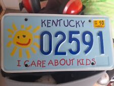 Kentucky I Care About Kids Novelty License Plate 2010. 02591 Rare