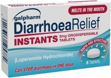 Diarrhoea Relief Instants 2mg Loperamide Hydrochloride Orodispersible Tablets