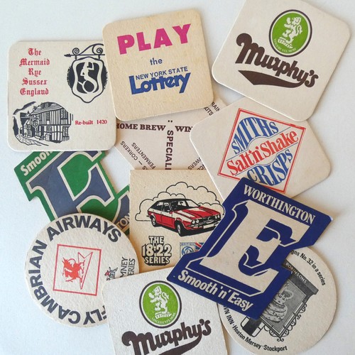 Vintage branded beer - vintage, mats