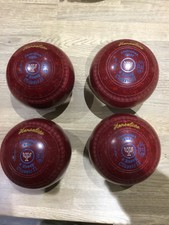 Henselite Classic 2 Lawn Bowls Size 4, Red Flexed