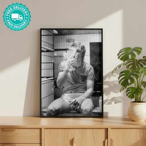 Johan cruyff smoking football - cruyff,