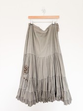 Fat Face Grey Ruffle Midi