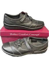 Hotter Comfort Concept Blaze-AG Black Leather Mary Jane Shoes Uk 7.5 BNIB
