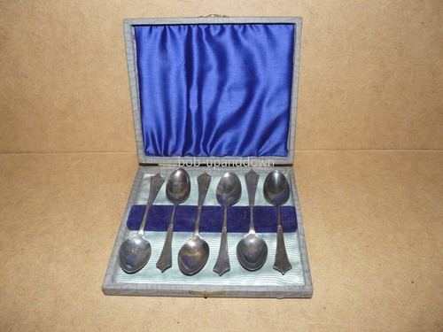 Six old epns teaspoons - old, in