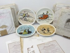 Norman Rockwell Set of 4 on Tour Plates 1982 Newell Pottery Limited Numbered