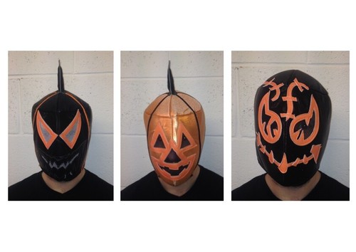 Pumpkin mexican wrestling mask - pumpkin,
