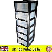 6 DRAWER STORAGE UNIT BLACK