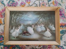 Carlotta Edwards Vintage 1950s Retro Ballet Stage Ballerina Giselle Print