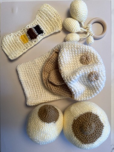 Hand knitted boob baby - boob,